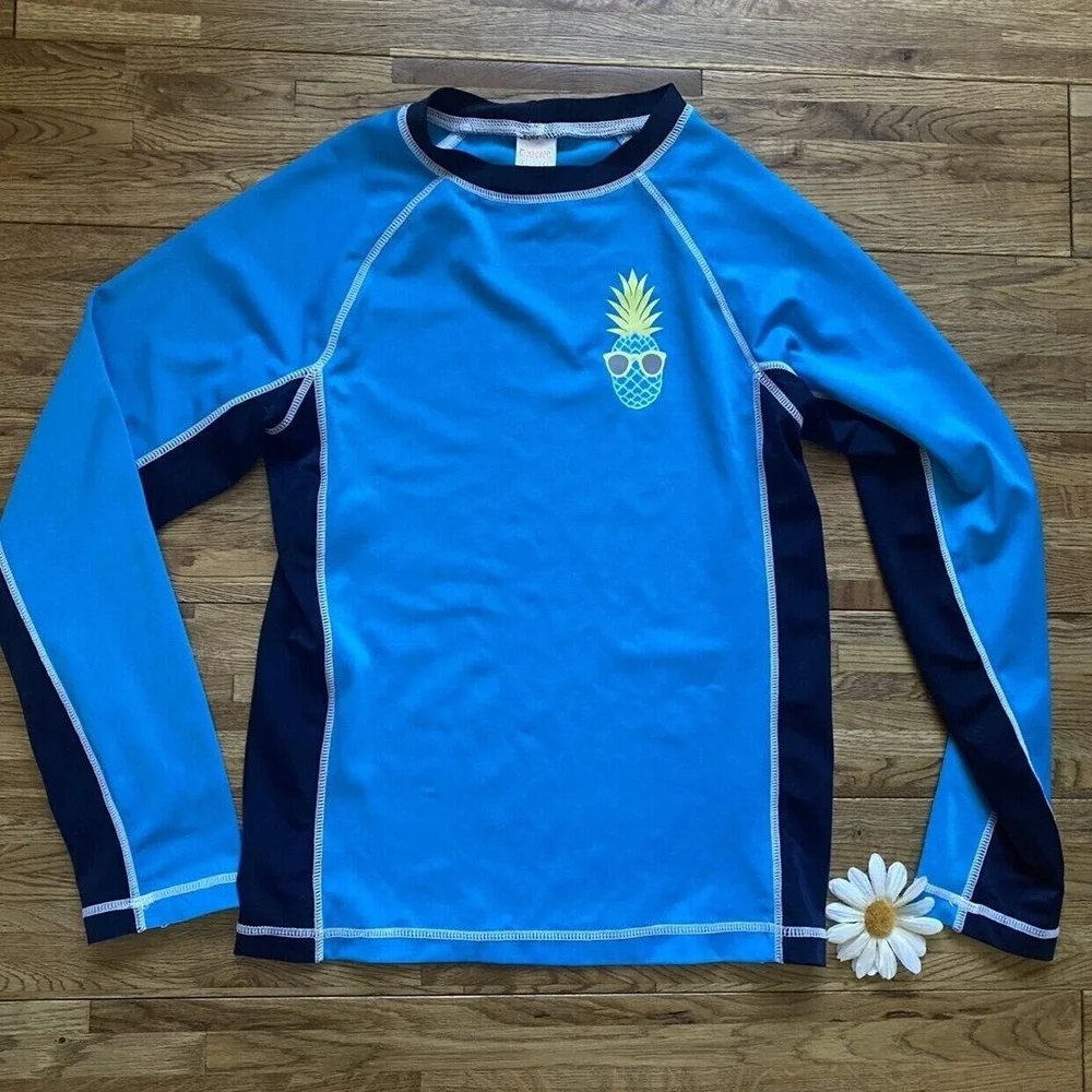 Gymboree Pineapple‎ Long Sleeve Rash Guard Size 10-12